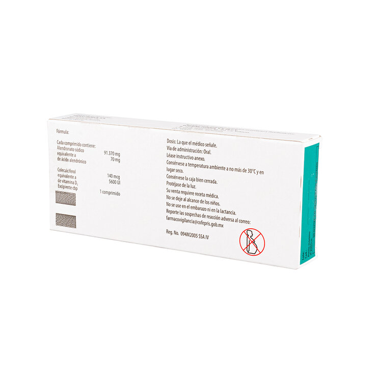 Fosamax Plus 70mg/5600UI 4 Comprimidos — Imagen 2 de 3