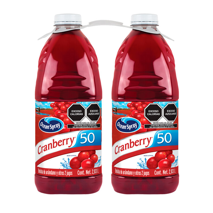 Ocean Spray Bebida de Arándano 50% 2 pzas de 2.83 l