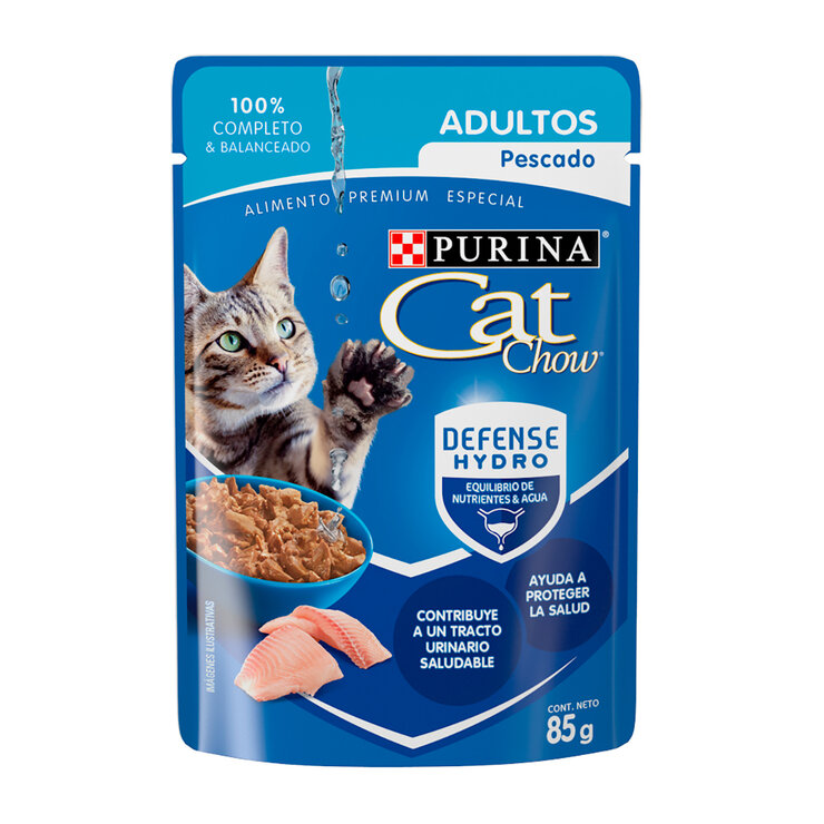 Cat Chow Purina Alimento Húmedo Adulto Sabor Pescado 24 pzas 85 g  — Imagen 2 de 3