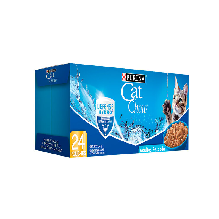 Cat Chow Purina Alimento Húmedo Adulto Sabor Pescado 24 pzas 85 g  — Imagen 3 de 3