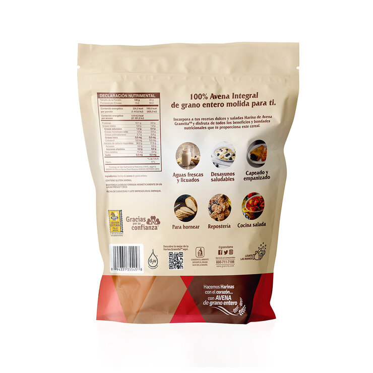 Granvita Harina de Avena 1.5 kg — Imagen 2 de 3