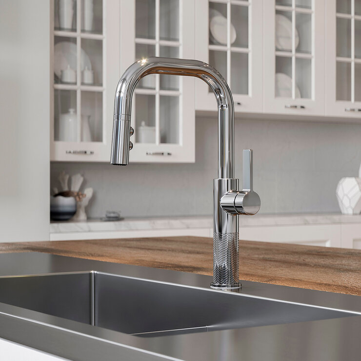 Pfister, Grifo de Cocina Desplegable Montay, Cromo Pulido — Imagen 4 de 4