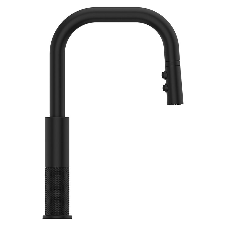 Pfister, Grifo Monomando de Cocina Desplegable Montay, Negro Mate — Imagen 2 de 4