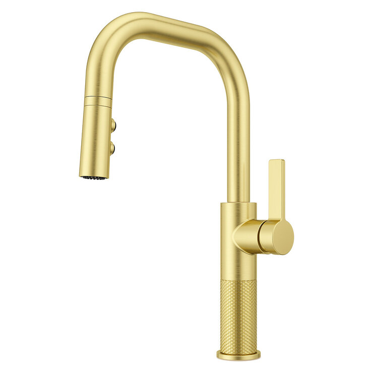 Pfister, Grifo de Cocina Desplegable Montay, Oro Cepillado — Imagen 1 de 4