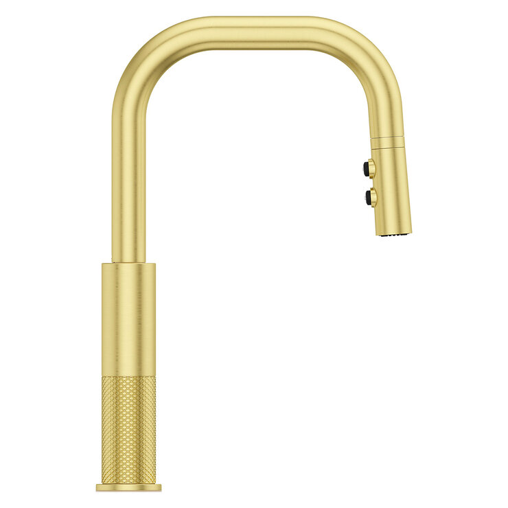 Pfister, Grifo de Cocina Desplegable Montay, Oro Cepillado — Imagen 2 de 4