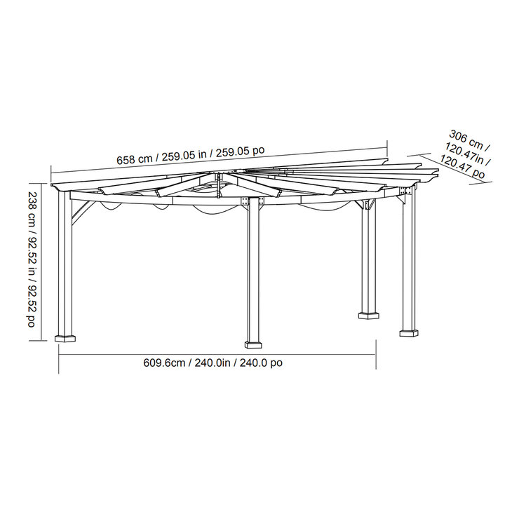 Shandong, Pérgola Semicircular Iris de 3 m x  6.5 m — Imagen 4 de 4