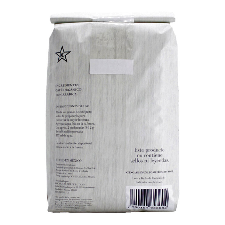  ﻿The Coffee Farmer's Co-op Café Gourmet 100% Orgánico Tostado Francés Grano Entero 1 kg  — Imagen 2 de 4