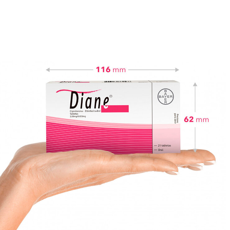 Diane 2mg /0.035 mg  21 Grageas — Imagen 2 de 3