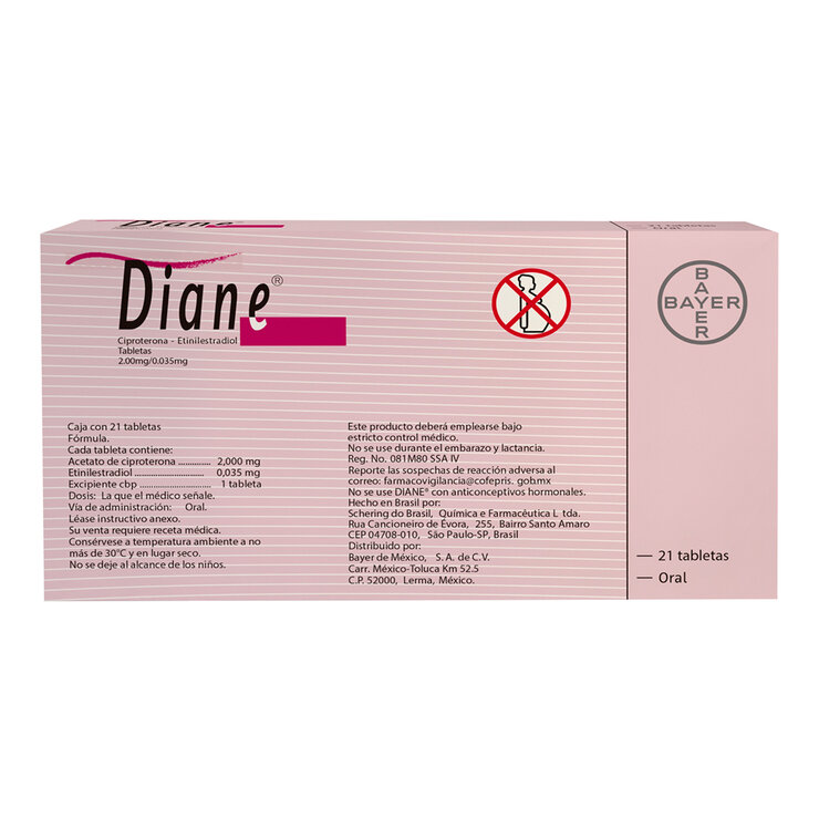 Diane 2mg /0.035 mg  21 Grageas — Imagen 3 de 3