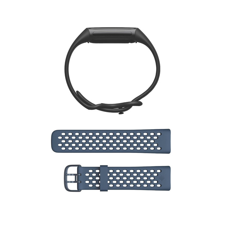 Fitbit Bundle Tracker Charge 5 Graphite Black + Correa Deportiva Grande - Deep Sea — Imagen 4 de 4
