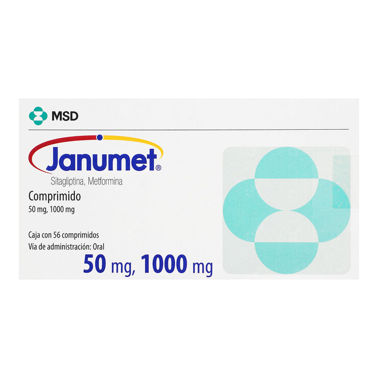 Janumet 50/1000 mg 56 Comprimidos — Imagen 1 de 3