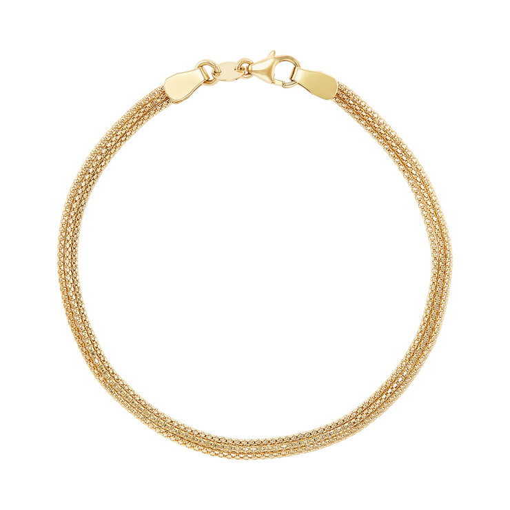 Pulsera, 17.78cm, Oro Italiano de 14K — Imagen 1 de 4