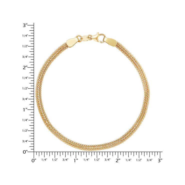 Pulsera, 17.78cm, Oro Italiano de 14K — Imagen 4 de 4