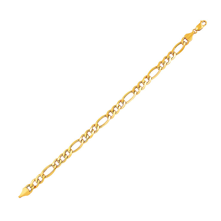 Pulsera para Caballero, Figaro, 21.59cm, Oro Italiano de 14K — Imagen 2 de 3