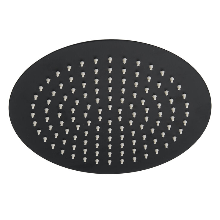 Rubinett, Regadera Redonda tipo Lluvia - Negro Mate — Imagen 3 de 4