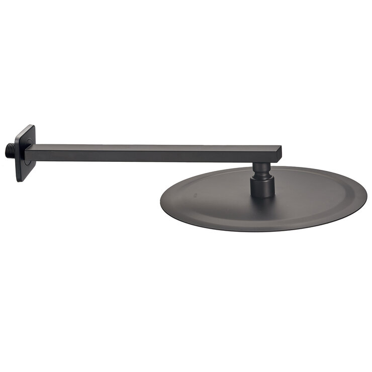 Rubinett, Regadera Redonda tipo Lluvia - Negro Mate — Imagen 4 de 4