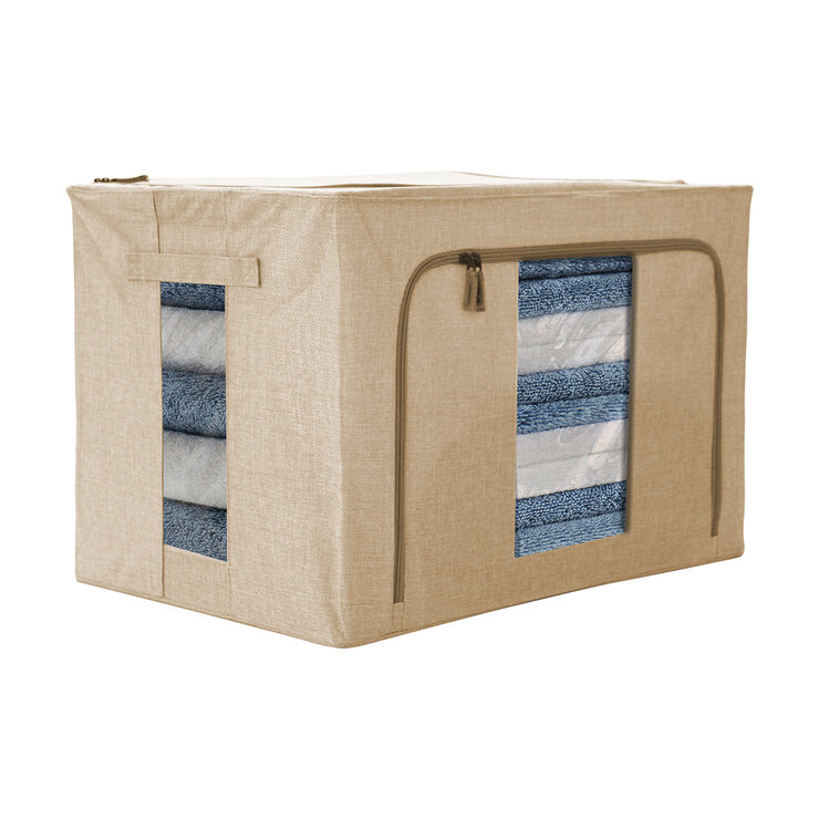 AG Box, Set de 2 Cajas Flexibles de Almacenamiento Beiges — Imagen 4 de 4