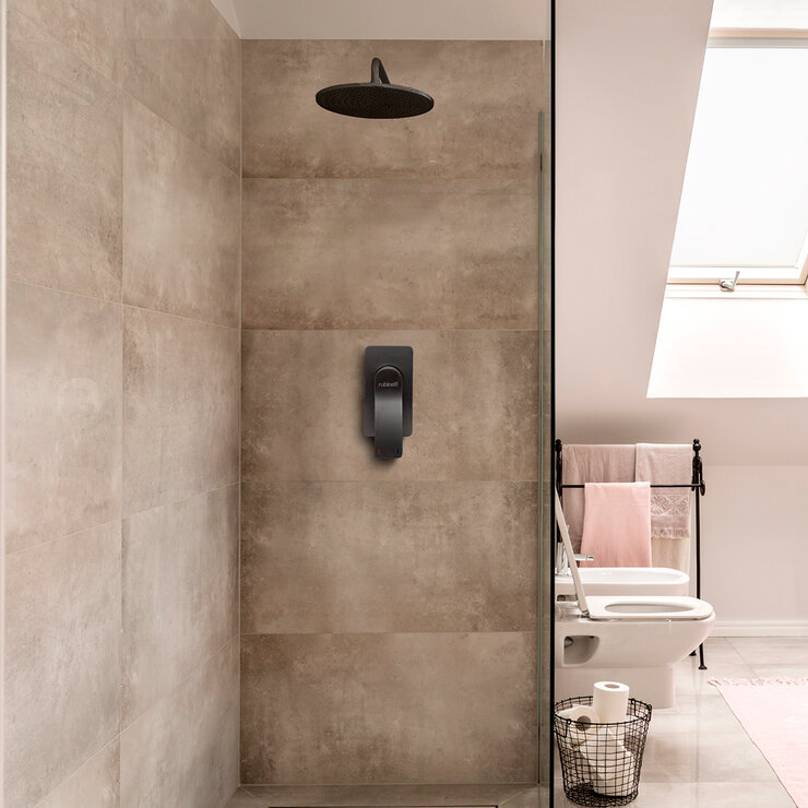 Rubinett, Monomando de Pared para Regadera Paloma - Gun Metal — Imagen 4 de 4