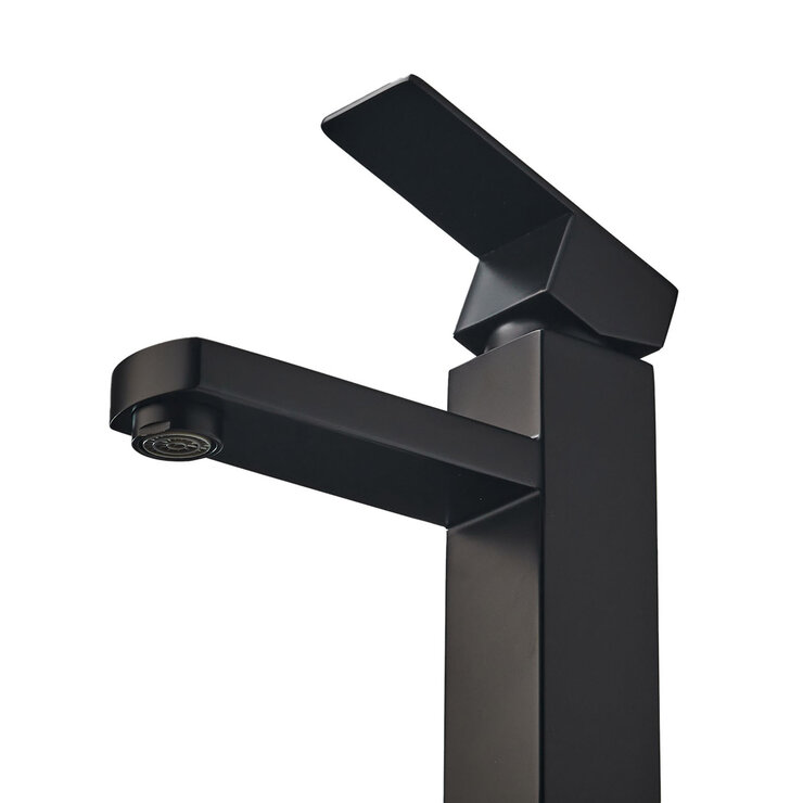 Rubinett, Grifo Monomando para Baño Cuadrado Negro Mate — Imagen 4 de 4