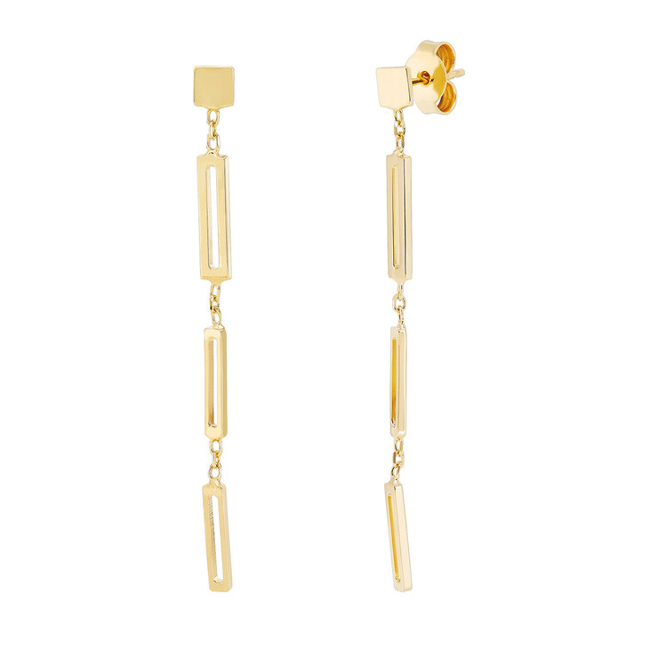 Aretes, Colgantes de Oro Amarillo de 14kt — Imagen 1 de 4