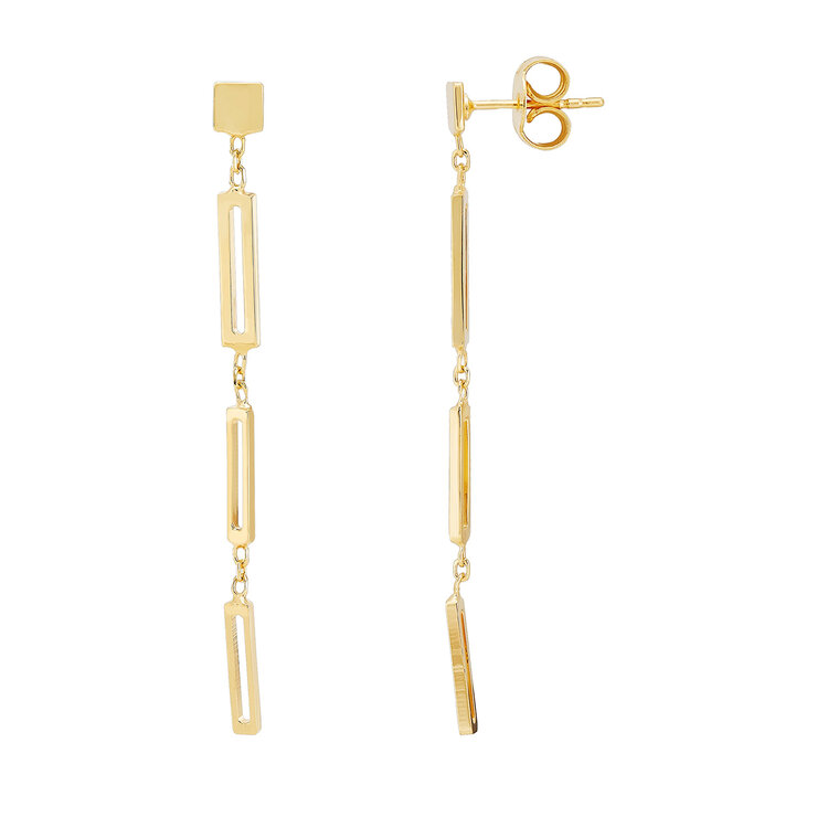 Aretes, Colgantes de Oro Amarillo de 14kt — Imagen 2 de 4