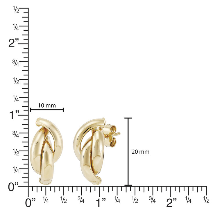 Aretes, Oro Amarillo de 14K — Imagen 3 de 4
