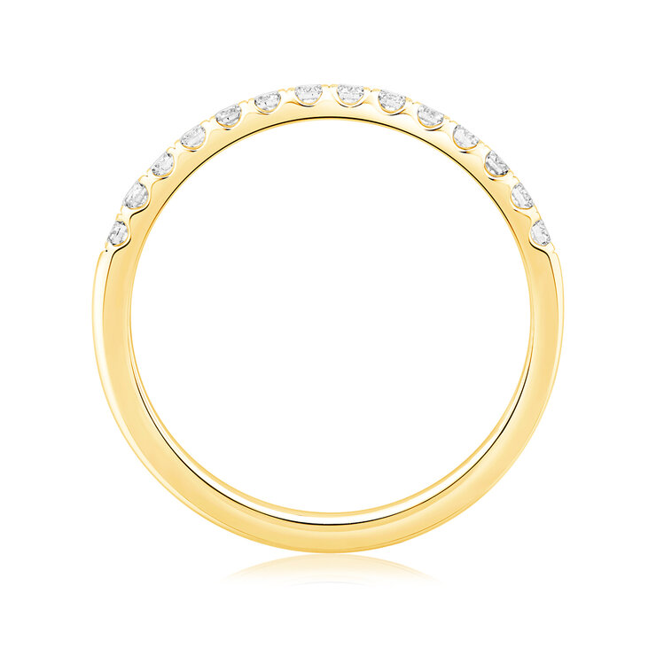 Anillo, 0.25ctw Diamantes, Oro Amarillo de 14K — Imagen 3 de 4