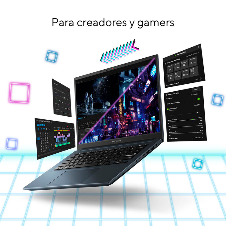 Asus Vivobook Pro 14", Ryzen 5 5600H, Nvidia GeForce RTX 3050, NumberPad — Imagen 4 de 4