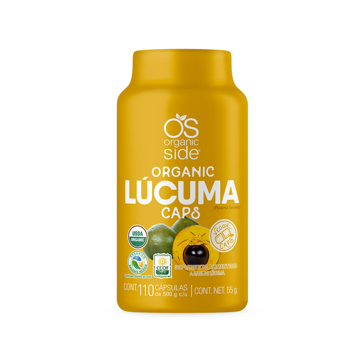 Organic Side Lúcuma 110 Cápsulas Vegetales — Imagen 1 de 3