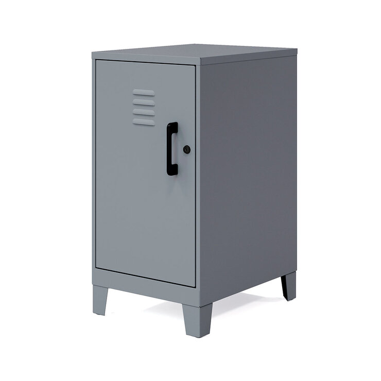 Hirsh Locker Metálico Con 2 Repisas Color Plata — Imagen 4 de 4