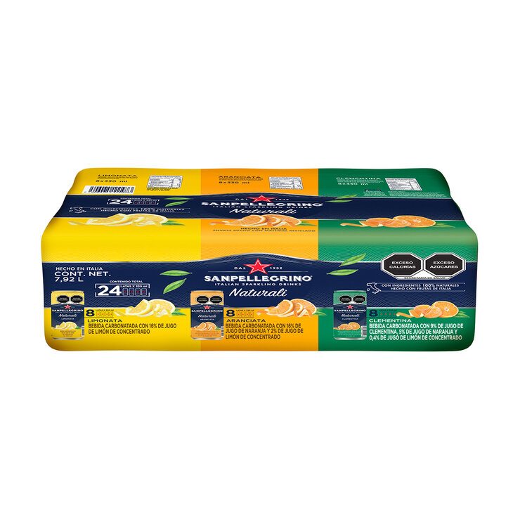 San Pellegrino Agua Mineral Saborizada Mix Pack 24 pzas de 330 ml — Imagen 2 de 3