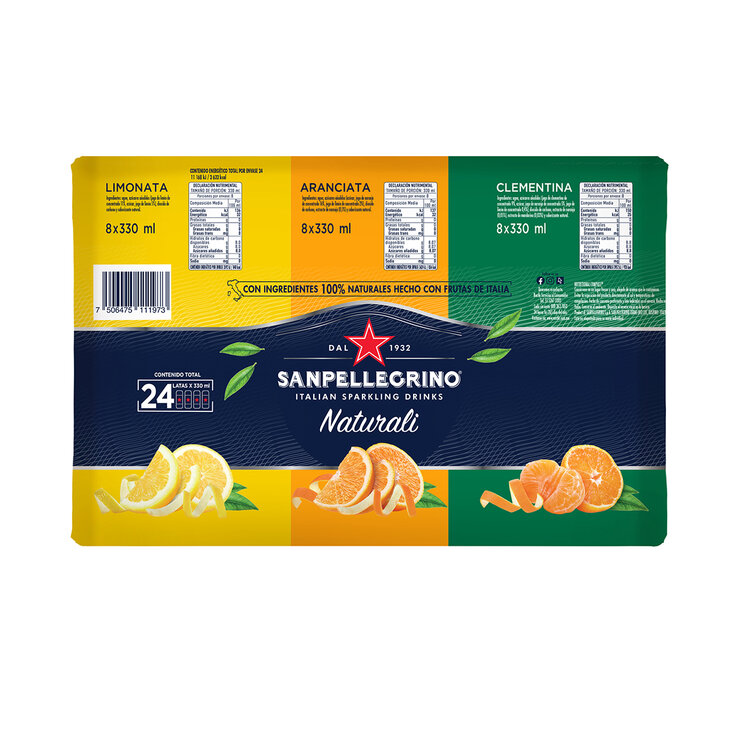 San Pellegrino Agua Mineral Saborizada Mix Pack 24 pzas de 330 ml — Imagen 3 de 3