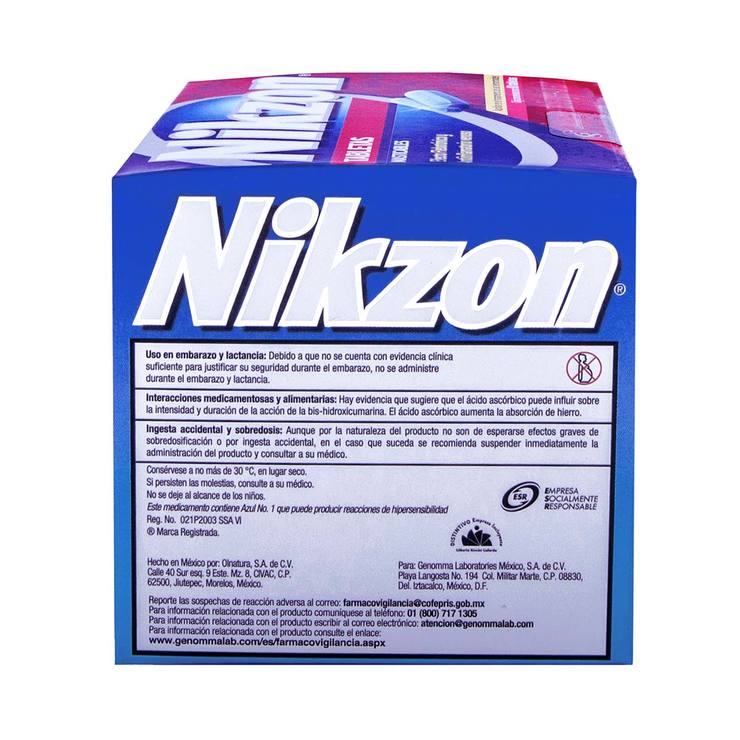 Nikzon 180 tabletas masticables — Imagen 3 de 3