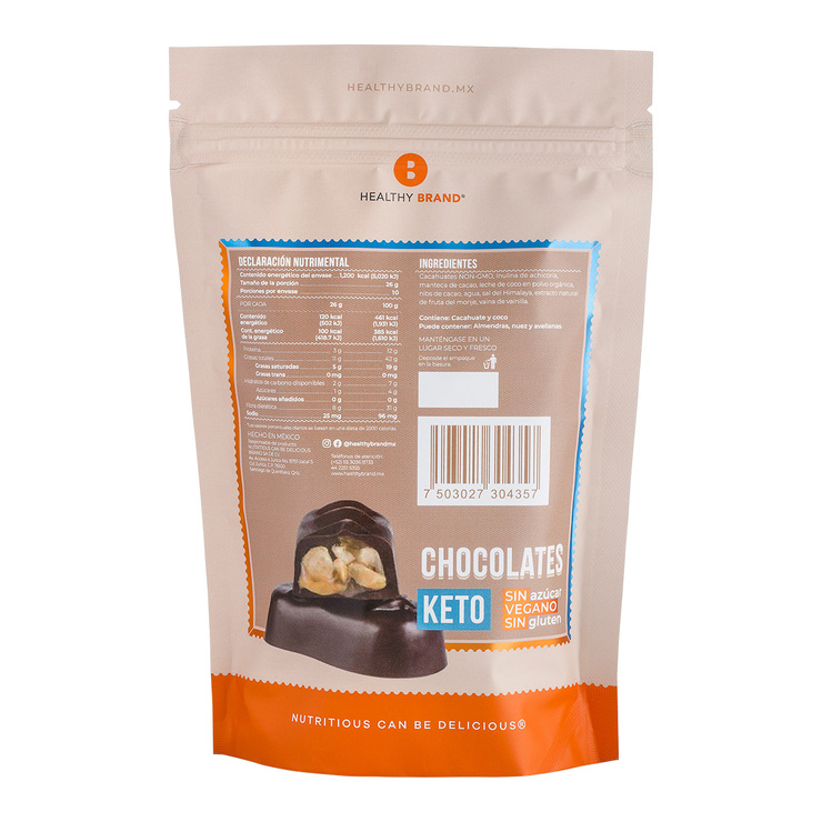 Healthy Brand Chocolates Keto 10 pzas de 26 g — Imagen 2 de 3