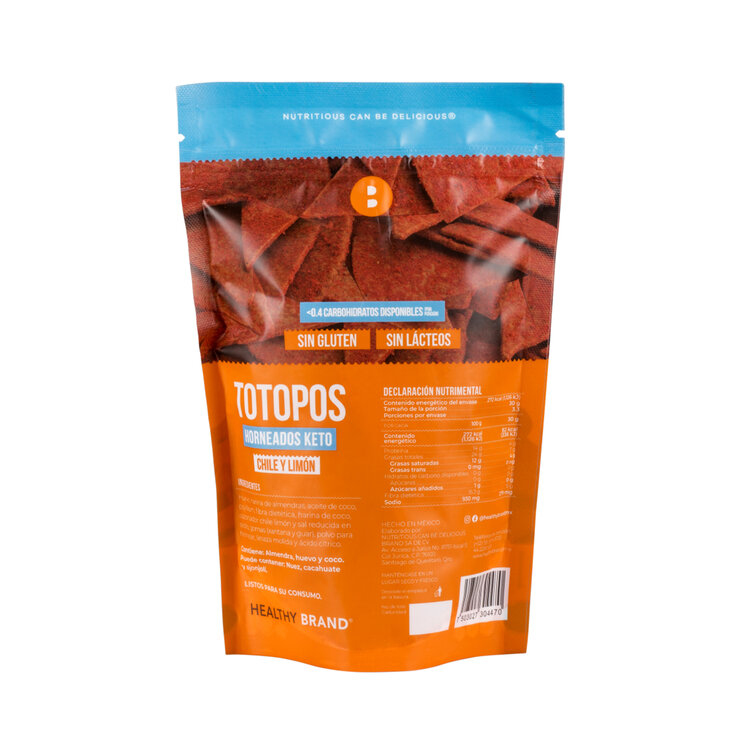 Healthy Brand Totopos Horneados Keto con Chile  y Limón 100 g — Imagen 2 de 3