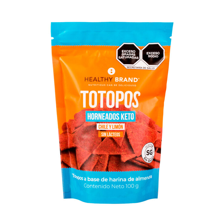 Healthy Brand Totopos Horneados Keto con Chile  y Limón 100 g — Imagen 1 de 3
