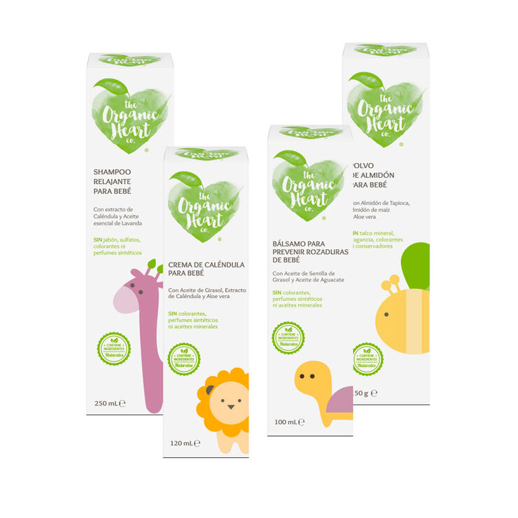 The Organic Heart Kit de Cuidado para la Piel de Bebe 4 pzas — Imagen 1 de 4