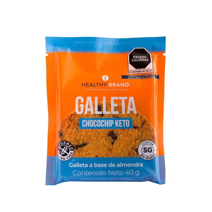 Healthy Brand Galletas Keto con Chispas de Chocolate 6 pzas de 40 g — Imagen 2 de 3
