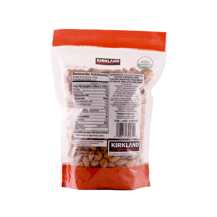 Kirkland Signature Almendras Orgánicas 771 g — Imagen 2 de 2