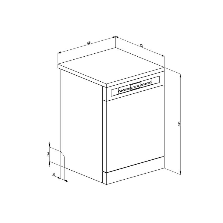 Lavavajillas 60cm Libre Empotre 13 Servicios Smeg — Imagen 3 de 3