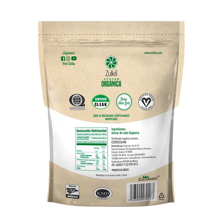 Zulka Azúcar Morena Orgánica 3.6 kg — Imagen 2 de 3