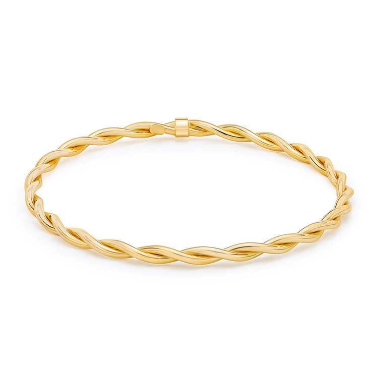 Brazalete, Oro Amarillo de 14k, de 2 Filas — Imagen 1 de 4