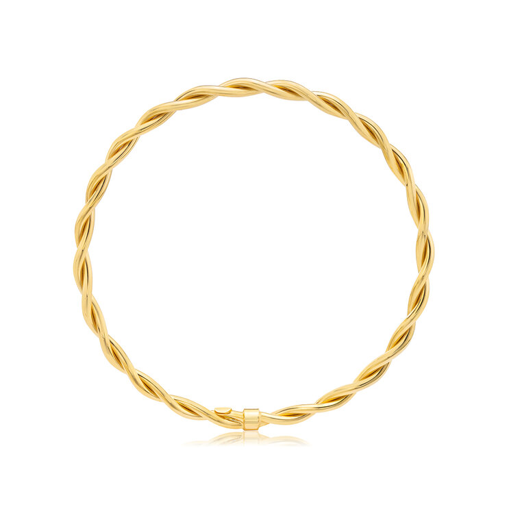 Brazalete, Oro Amarillo de 14k, de 2 Filas — Imagen 3 de 4