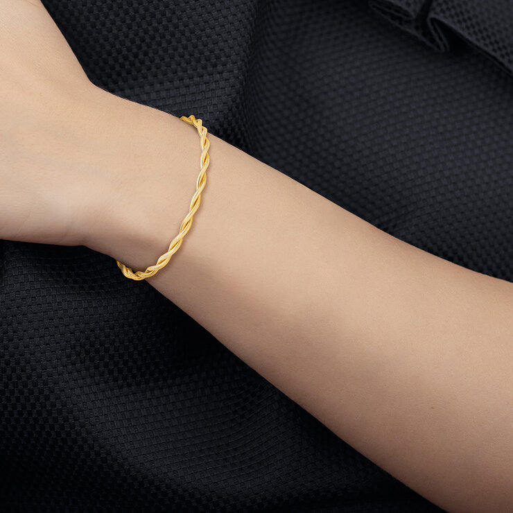 Brazalete, Oro Amarillo de 14k, de 2 Filas — Imagen 4 de 4