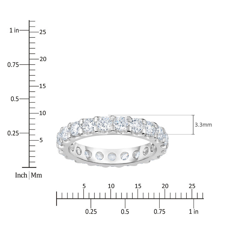 Anillo Eternidad en Platino con Diamantes 2.00ctw — Imagen 3 de 4