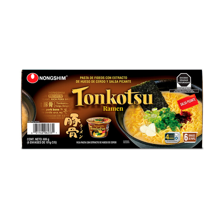 Nongshim Tonkotsu Ramen 6 pzas de 101 g — Imagen 1 de 3