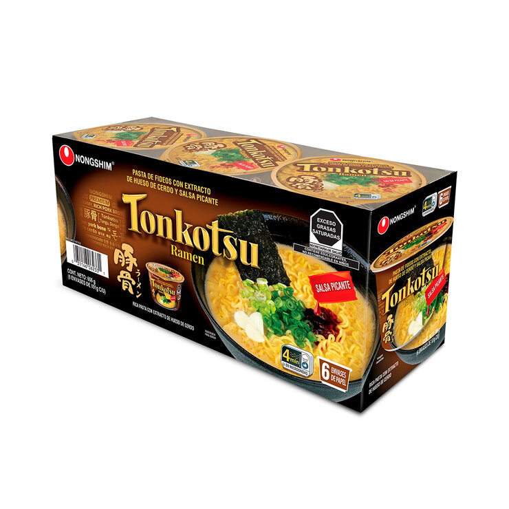 Nongshim Tonkotsu Ramen 6 pzas de 101 g — Imagen 2 de 3