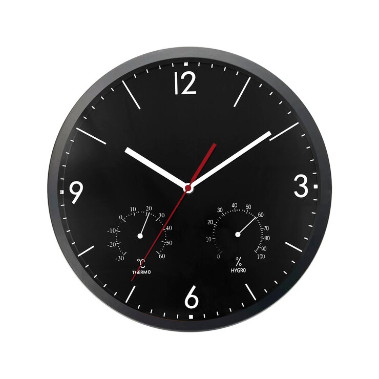 Amoreto Reloj de Pared con Marco Color Negro — Imagen 1 de 4