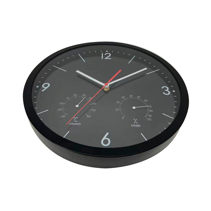 Amoreto Reloj de Pared con Marco Color Negro — Imagen 2 de 4