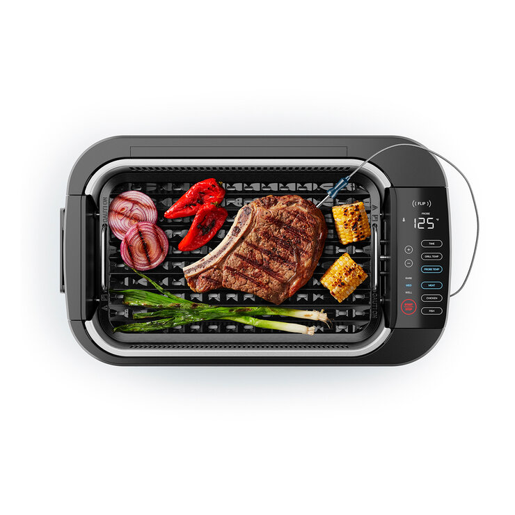 Chefman, Parrilla Eléctrica Para Interiores Libre De Humo con Termómetro — Imagen 1 de 4